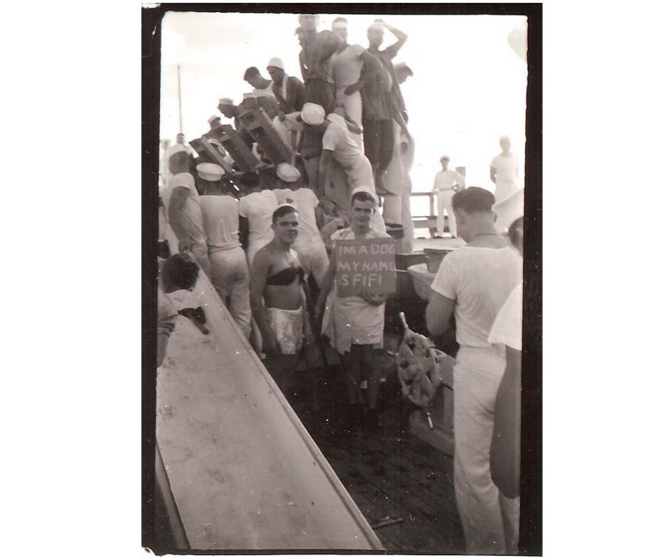 Robert Kline USS Arizona Line Crossing 1940