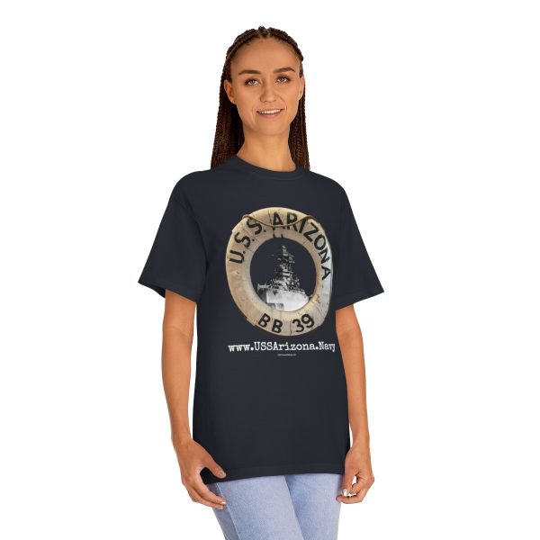 U.S.S. Arizona Life Ring w/back - Unisex Classic Tee - Image 3