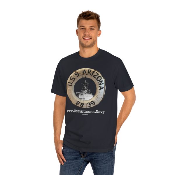 U.S.S. Arizona Life Ring w/back - Unisex Classic Tee - Image 4