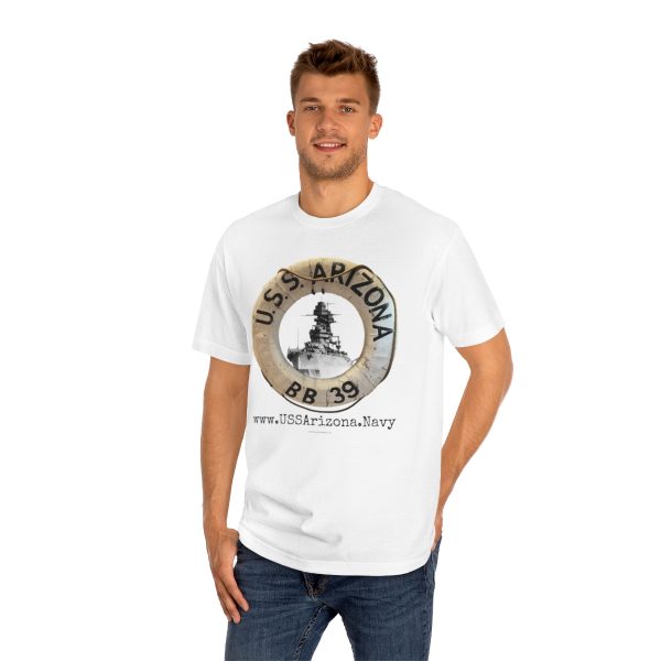 U.S.S. Arizona Life Ring w/back - Unisex Classic Tee - Image 8