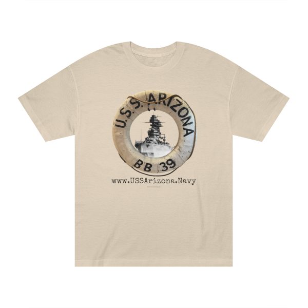 U.S.S. Arizona Life Ring w/back - Unisex Classic Tee - Image 13