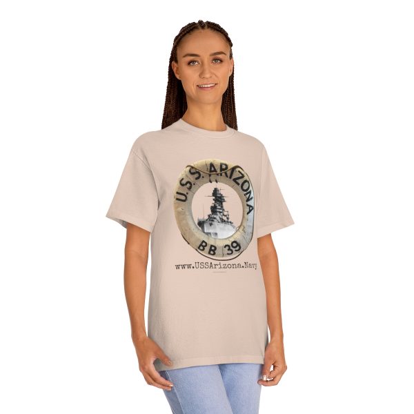 U.S.S. Arizona Life Ring w/back - Unisex Classic Tee - Image 15