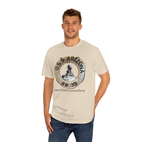 U.S.S. Arizona Life Ring w/back - Unisex Classic Tee - Image 16