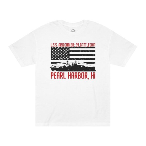 USS Arizona - Patriotic Flag Front Logo Unisex Classic Tee
