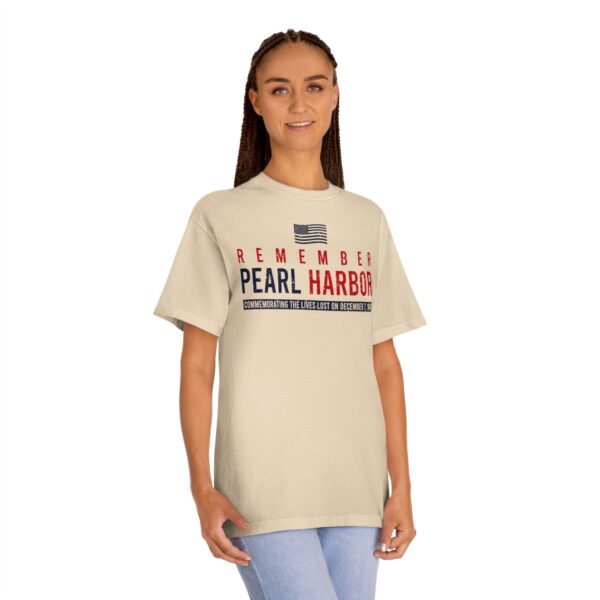 "Remember Pearl Harbor" - Patriotic Flag Front Logo Unisex Classic Tee - Image 10