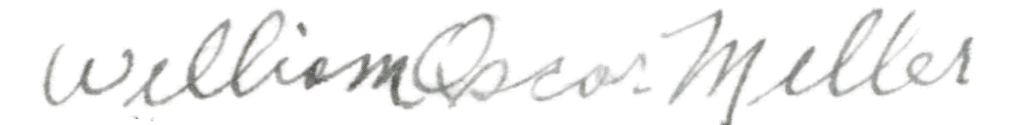 Oscar William Miller signature