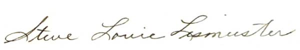 Steve Louie Lesmeister signature USS Arizona