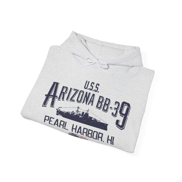 USS Arizona Pearl Harbor Hoodie - Comfy Casual, Military Tribute, Gift for Veterans, Maritime History, Unisex Sweatshirt - Image 7