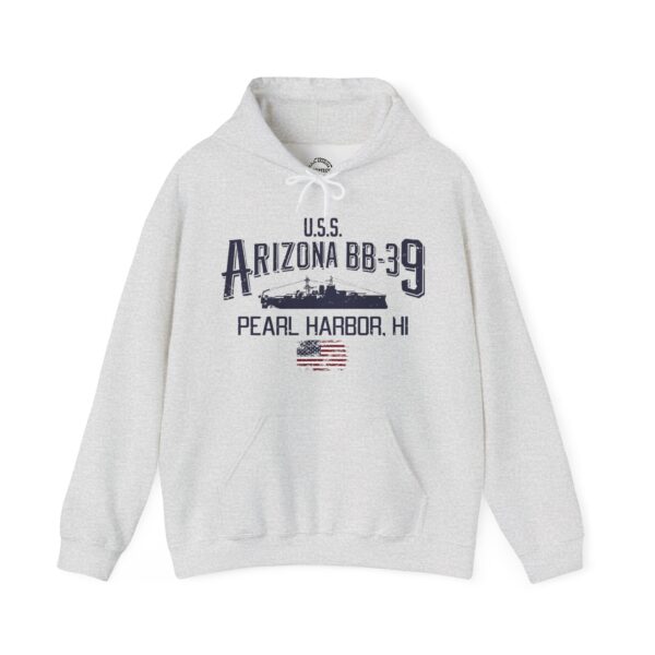 USS Arizona Pearl Harbor Hoodie - Comfy Casual, Military Tribute, Gift for Veterans, Maritime History, Unisex Sweatshirt - Image 5