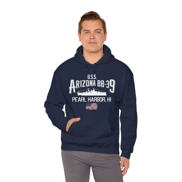 USS Arizona Pearl Harbor Hoodie - Comfy Casual, Military Tribute, Gift for Veterans, Maritime History, Unisex Sweatshirt - Image 38
