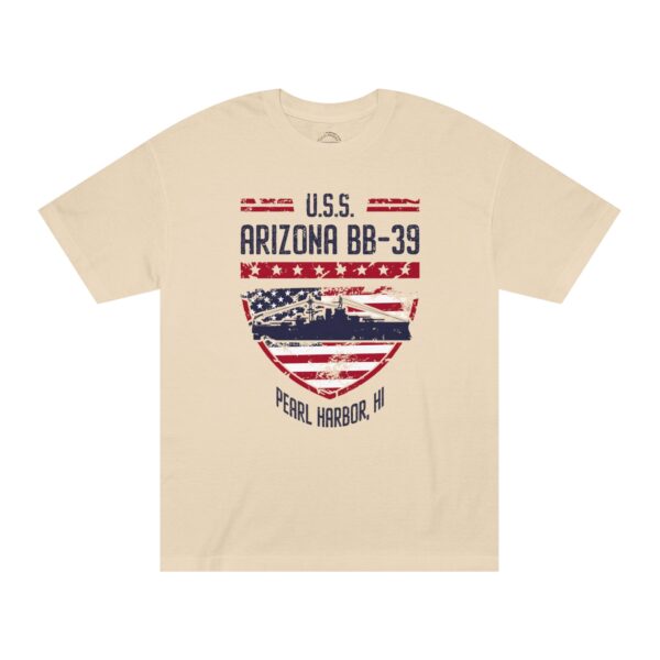 U.S.S. Arizona BB-39 Patriotic Shield Tee – Pearl Harbor, HI - Image 4