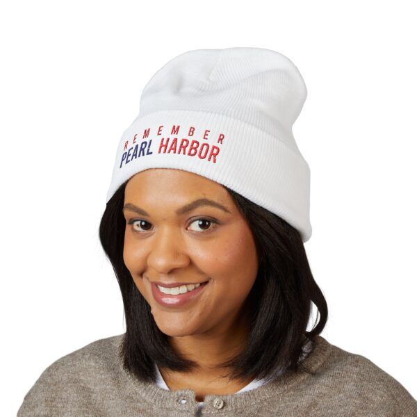 Classic Cuffed Beanie - Remember Pearl Harbor, Winter Beanie, Embroidered Hat, Patriotic Apparel, Gift for Veterans, Casual Headwear - Image 3