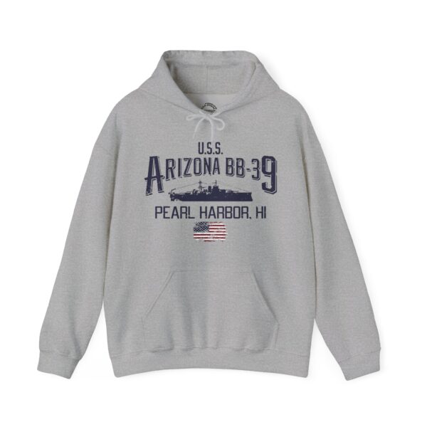 USS Arizona Pearl Harbor Hoodie - Comfy Casual, Military Tribute, Gift for Veterans, Maritime History, Unisex Sweatshirt - Image 15