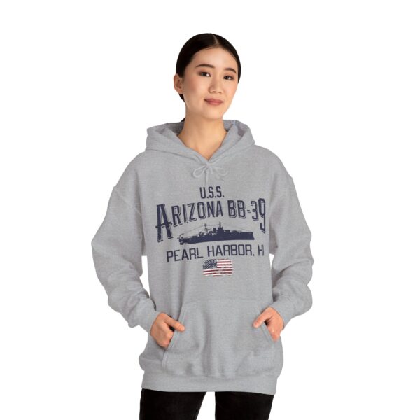 USS Arizona Pearl Harbor Hoodie - Comfy Casual, Military Tribute, Gift for Veterans, Maritime History, Unisex Sweatshirt - Image 18