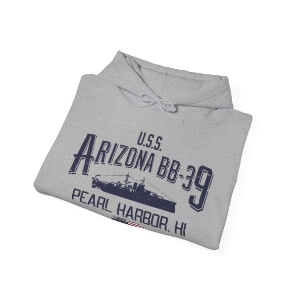 USS Arizona Pearl Harbor Hoodie - Comfy Casual, Military Tribute, Gift for Veterans, Maritime History, Unisex Sweatshirt - Image 17