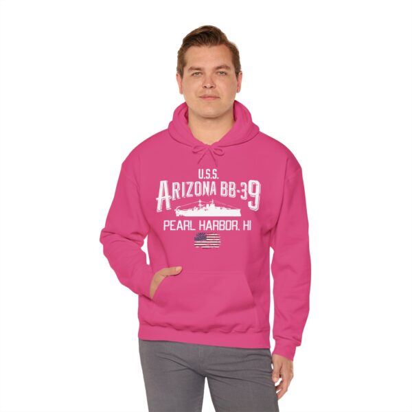 USS Arizona Pearl Harbor Hoodie - Comfy Casual, Military Tribute, Gift for Veterans, Maritime History, Unisex Sweatshirt - Image 48