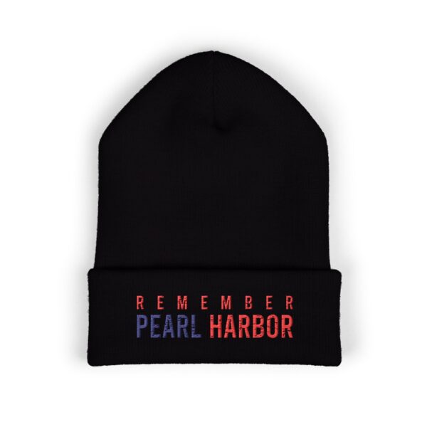 Classic Cuffed Beanie - Remember Pearl Harbor, Winter Beanie, Embroidered Hat, Patriotic Apparel, Gift for Veterans, Casual Headwear - Image 13