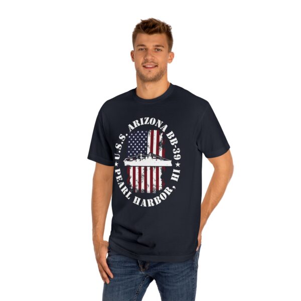 USS Arizona BB-39 American Flag Oval Design w/ Pearl Harbor, Hi - Image 12