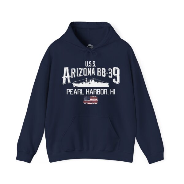 USS Arizona Pearl Harbor Hoodie - Comfy Casual, Military Tribute, Gift for Veterans, Maritime History, Unisex Sweatshirt - Image 34