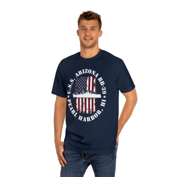 USS Arizona BB-39 American Flag Oval Design w/ Pearl Harbor, Hi - Image 16
