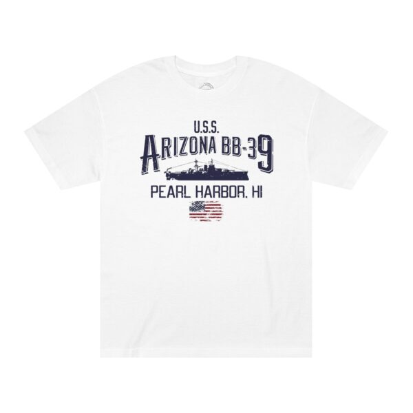 USS Arizona BB-39 Ship tee w/ Pearl Harbor, Hi - Image 4