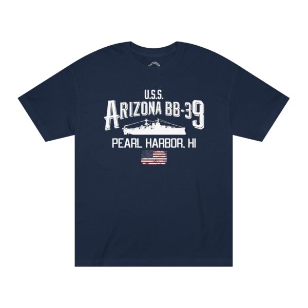 USS Arizona BB-39 Ship tee w/ Pearl Harbor, Hi - Image 8