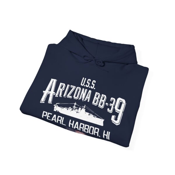 USS Arizona Pearl Harbor Hoodie - Comfy Casual, Military Tribute, Gift for Veterans, Maritime History, Unisex Sweatshirt - Image 36