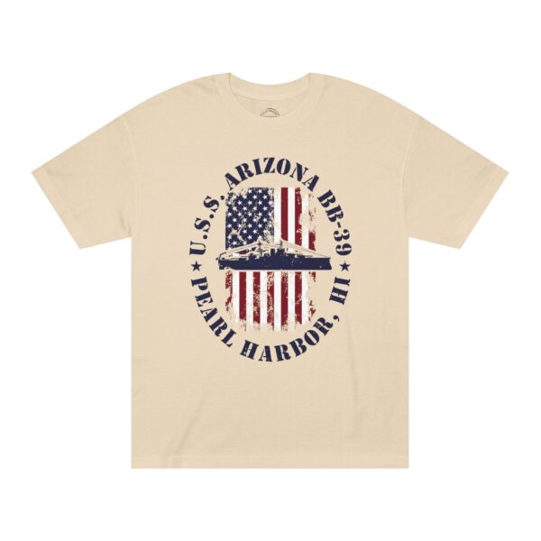 USS Arizona BB-39 American Flag Oval Design w/ Pearl Harbor, Hi - Image 9