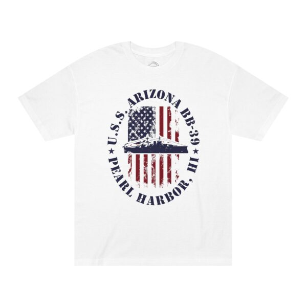 USS Arizona BB-39 American Flag Oval Design w/ Pearl Harbor, Hi - Image 6
