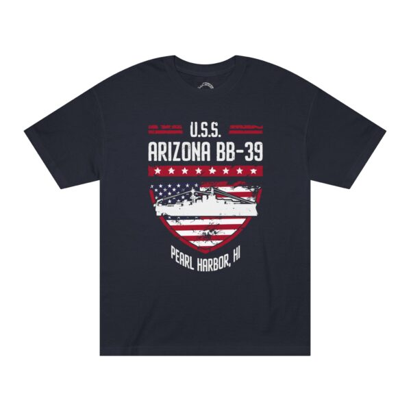 U.S.S. Arizona BB-39 Patriotic Shield Tee – Pearl Harbor, HI - Image 5