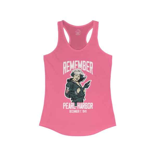 Remember Pearl Harbor Women's Racerback Tank Top - Image 2