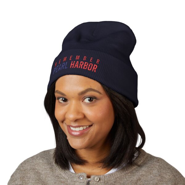 Classic Cuffed Beanie - Remember Pearl Harbor, Winter Beanie, Embroidered Hat, Patriotic Apparel, Gift for Veterans, Casual Headwear - Image 11