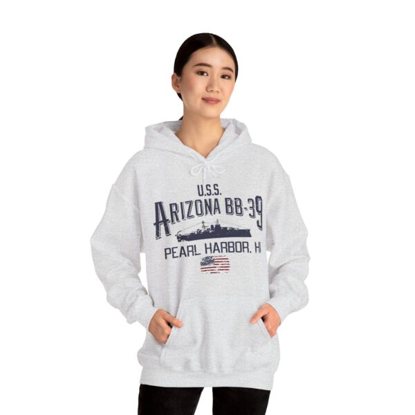 USS Arizona Pearl Harbor Hoodie - Comfy Casual, Military Tribute, Gift for Veterans, Maritime History, Unisex Sweatshirt - Image 8