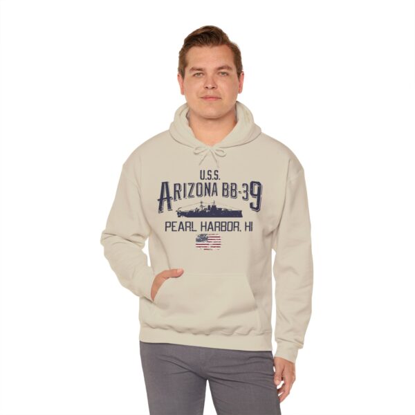 USS Arizona Pearl Harbor Hoodie - Comfy Casual, Military Tribute, Gift for Veterans, Maritime History, Unisex Sweatshirt - Image 14