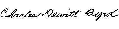Charles Dewitt Byrd signature USS Arizona