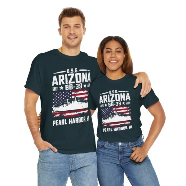 USS Arizona BB-39 Patriotic Flag Tee