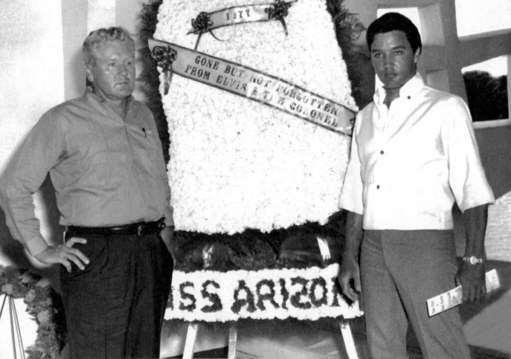Elvis Presley and Vernon Presley visit USS Arizona Memorial