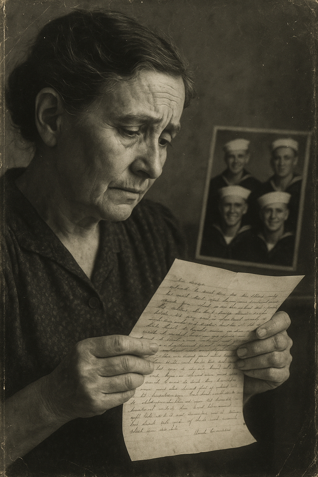mother reads letter from USS Arizona son