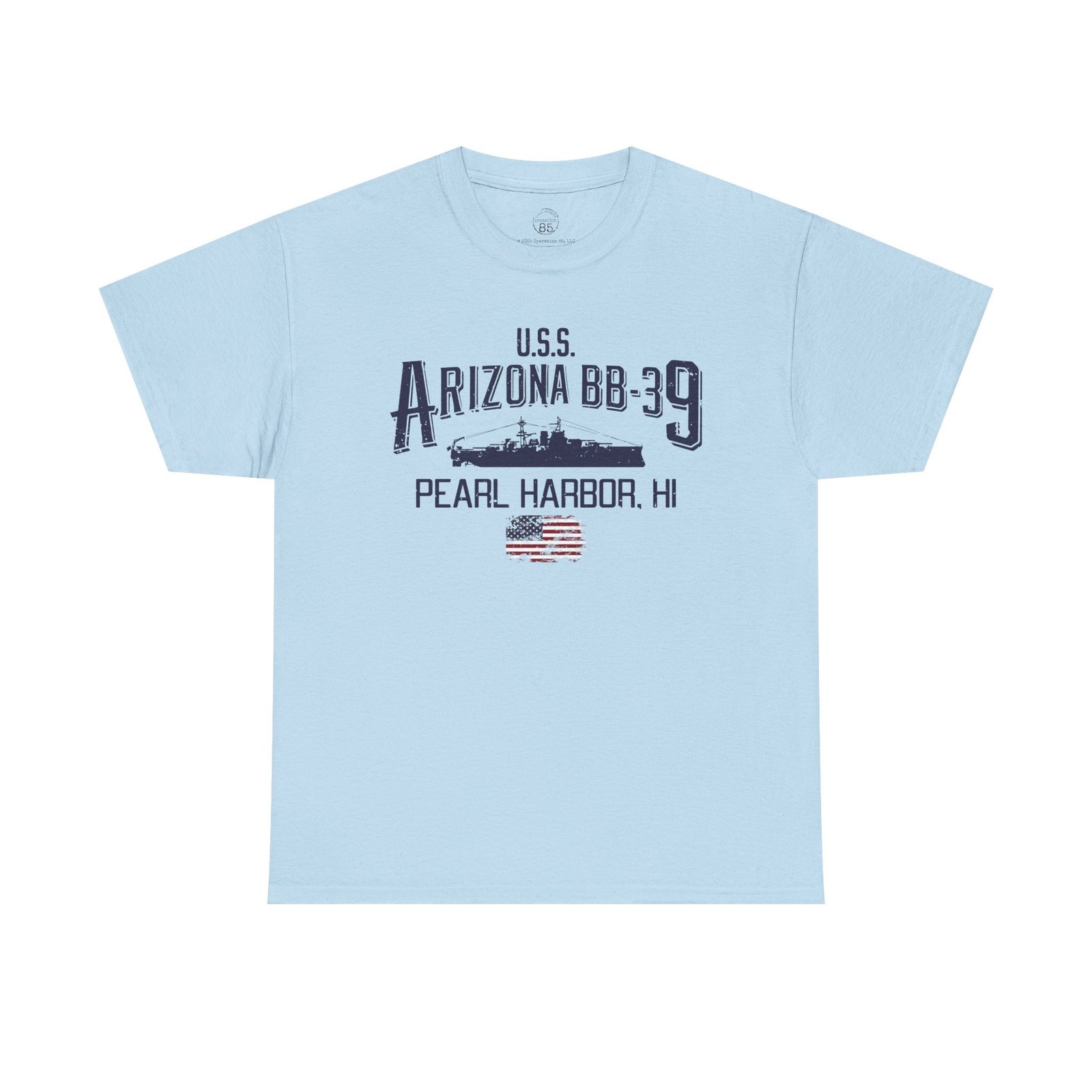 Classic Unisex Patriotic WWII Tribute Shirt: USS Arizona Ship Tee