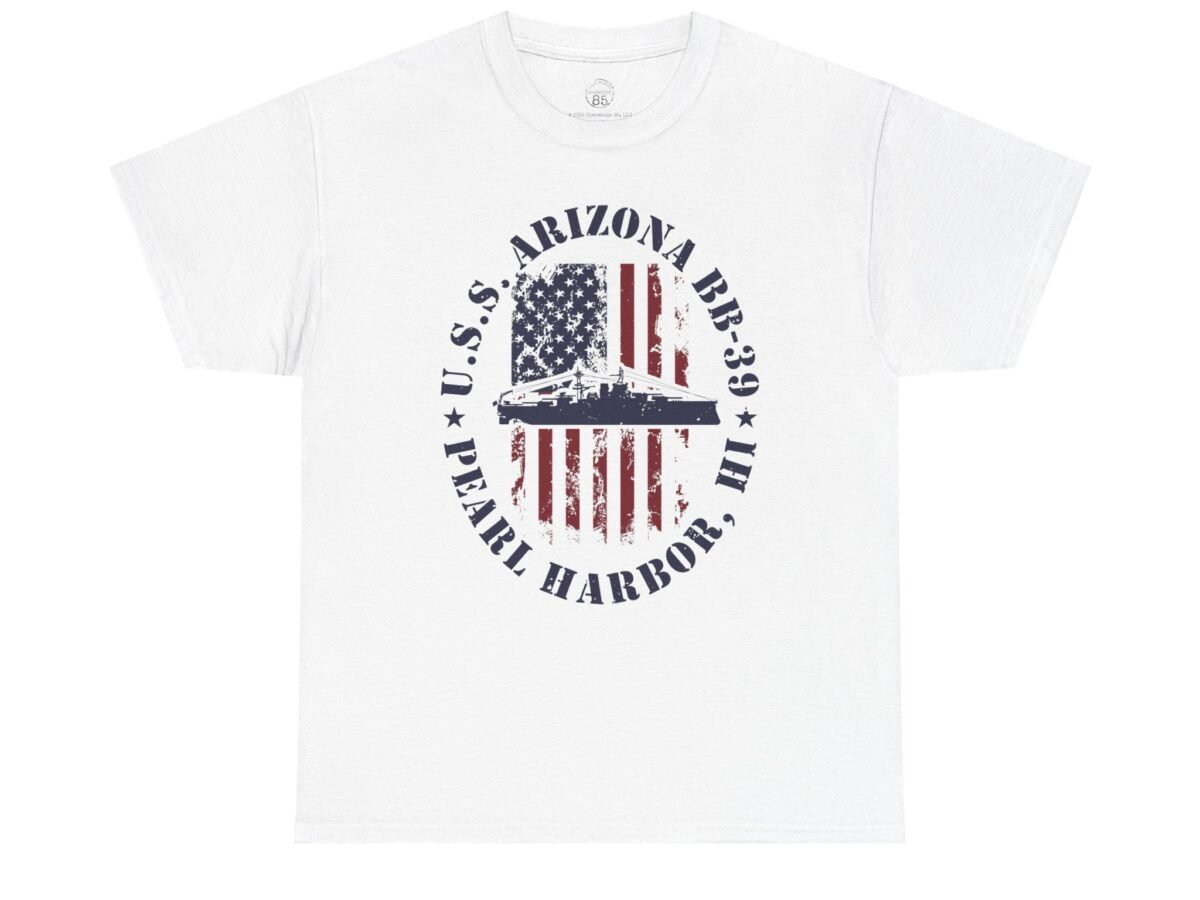 USS Arizona Flag Shirt : Patriotic WWII Tribute Tee - The U.S.S.