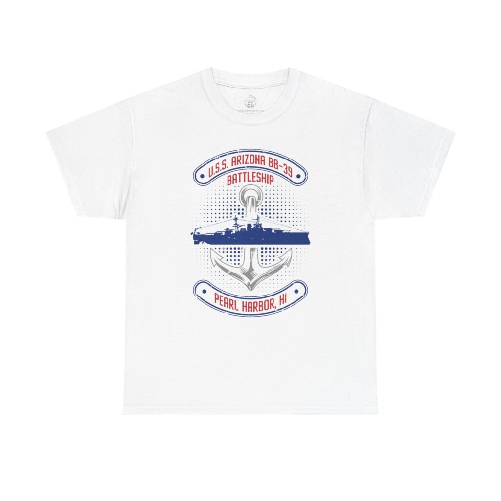 USS Arizona BB-39 Anchors Up Pearl Harbor Unisex Classic Tee – Patriotic WWII Tribute Shirt