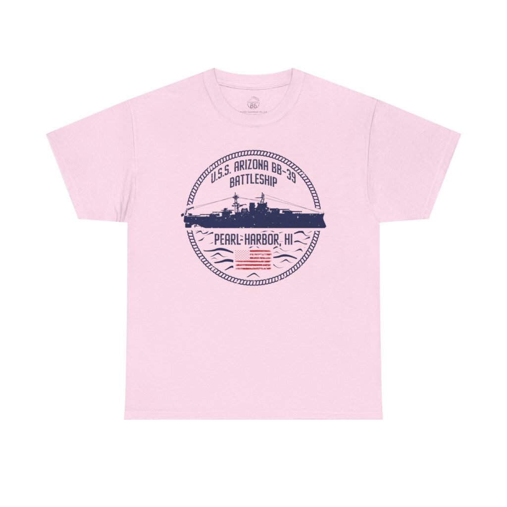USS Arizona Patriotic Flag Tee: Pearl Harbor WWII Tribute Shirt