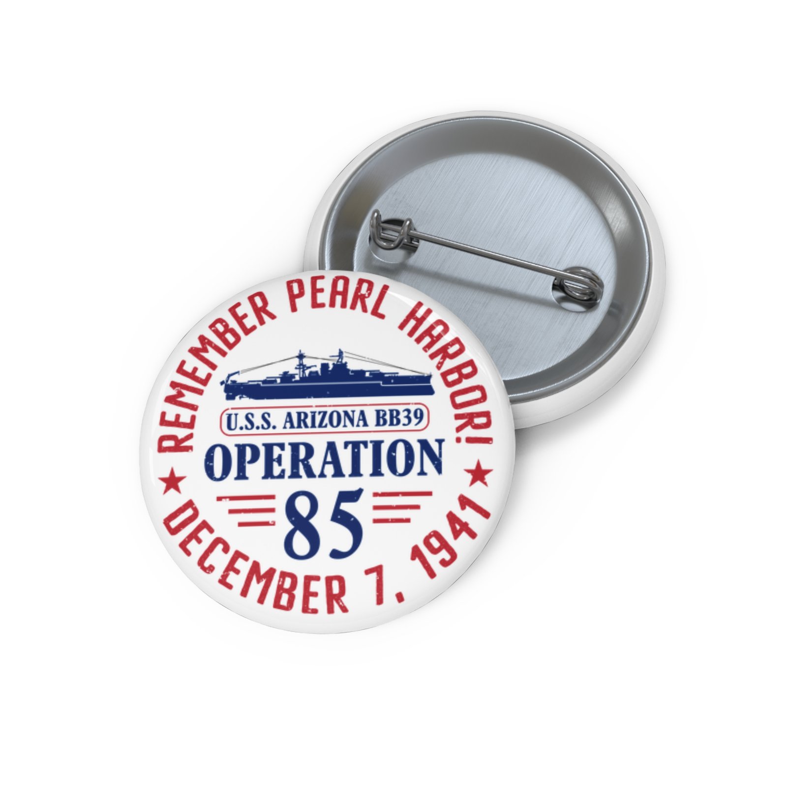 Operation 85 "Remember Pearl Harbor" Pin (Small 1.25")