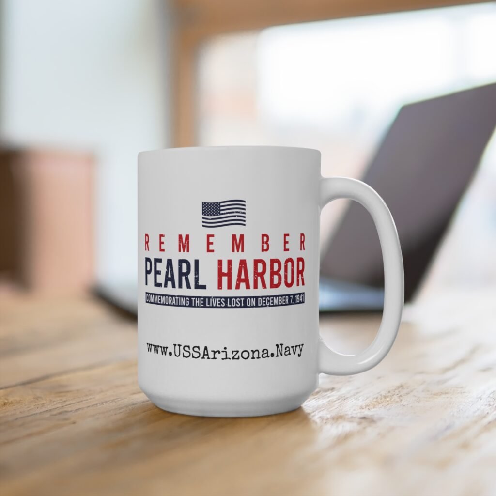 Uncle Sam Patriotic Mug: Remember Pearl Harbor White Ceramic Cup