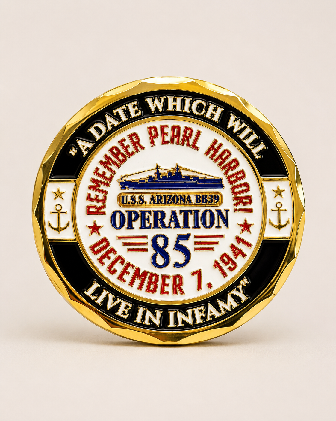 Operation 85 Challenge Coin back