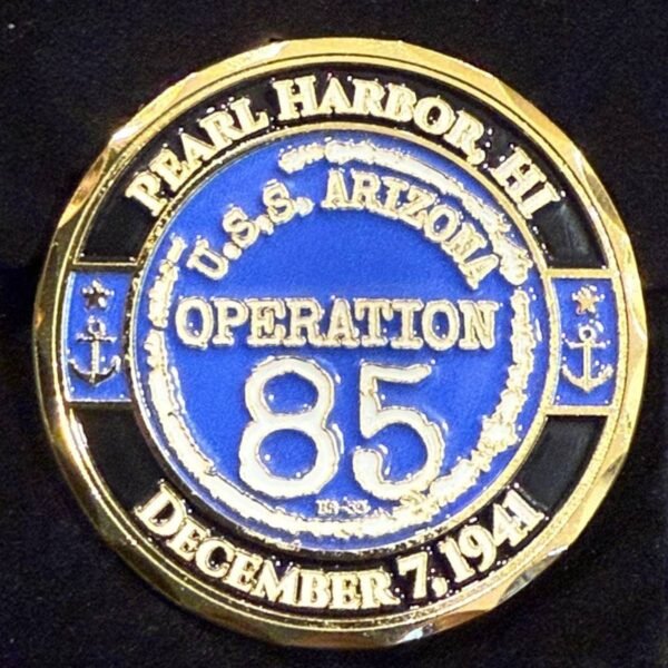 USS Arizona OP 85 Challenge Coin