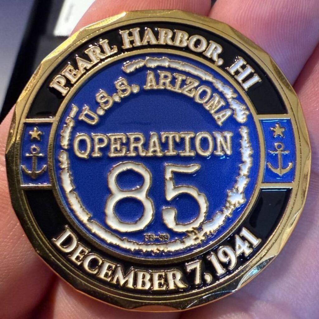 USS Arizona operation 85 challenge coin
