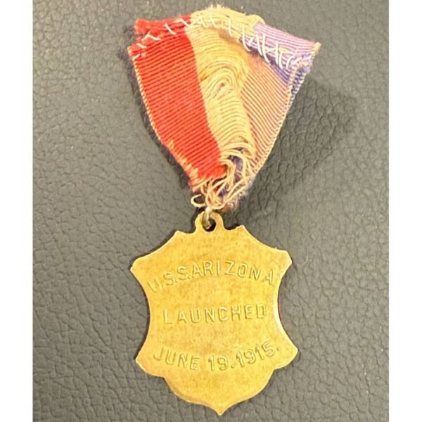 USS Arizona original launch medal
