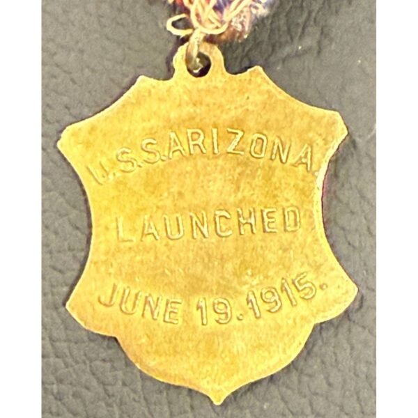 USS Arizona original launch medal