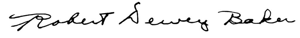 BAKER, Robert Dewey signature uss arizona